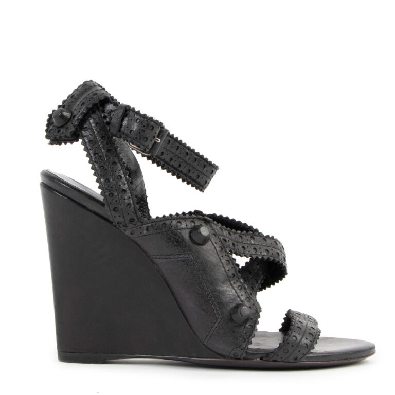 Balenciaga black wedges outlet