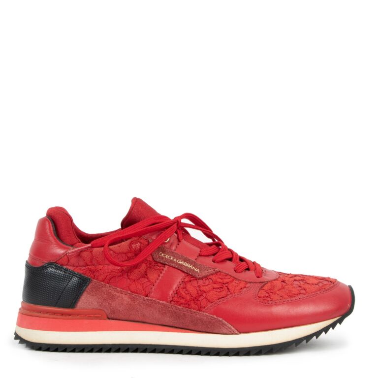 Dolce and discount gabbana red trainers