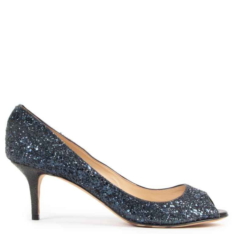 Jimmy Choo Love 85 Glitter Pumps in Red | Lyst