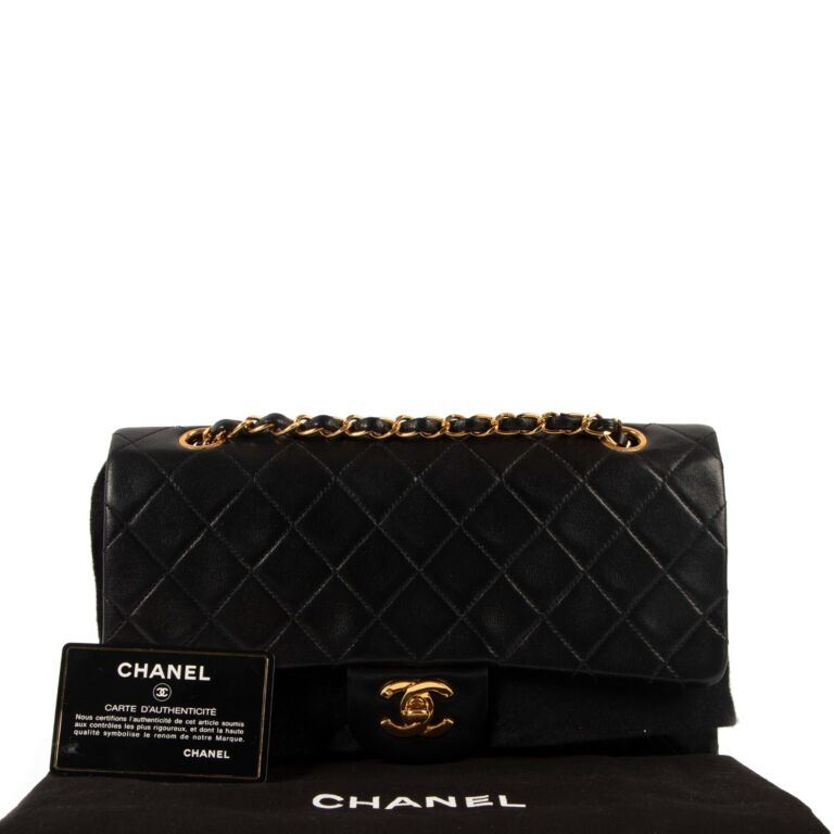 Chanel Black Vintage Lambskin Medium Classic Flap Bag GHW
