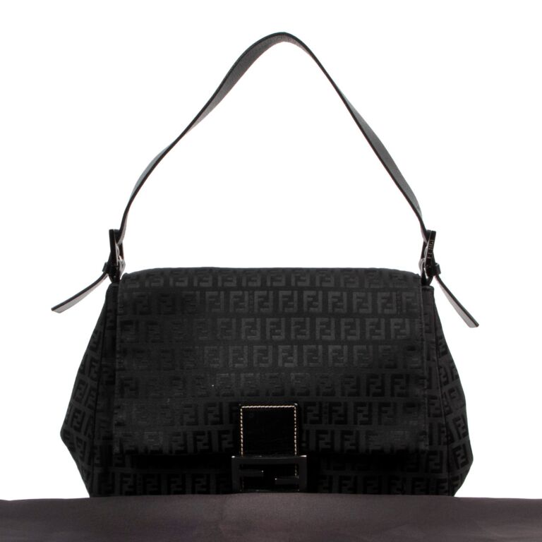 Fendi black zucca bag sale