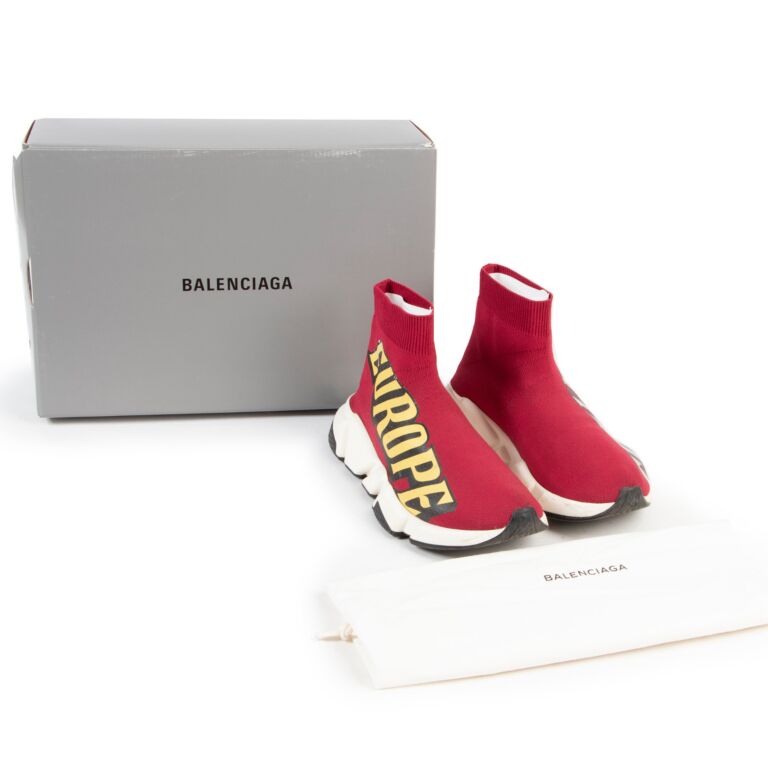 Balenciaga speed clearance trainer blue red