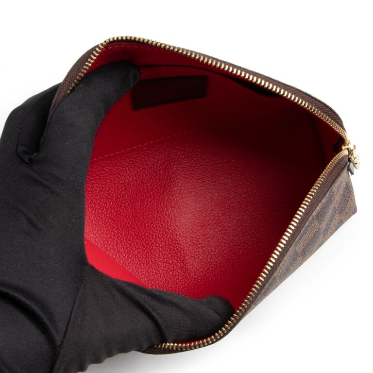 Louis Vuitton Cosmetic Pouch Damier Ebene Canvas Labellov