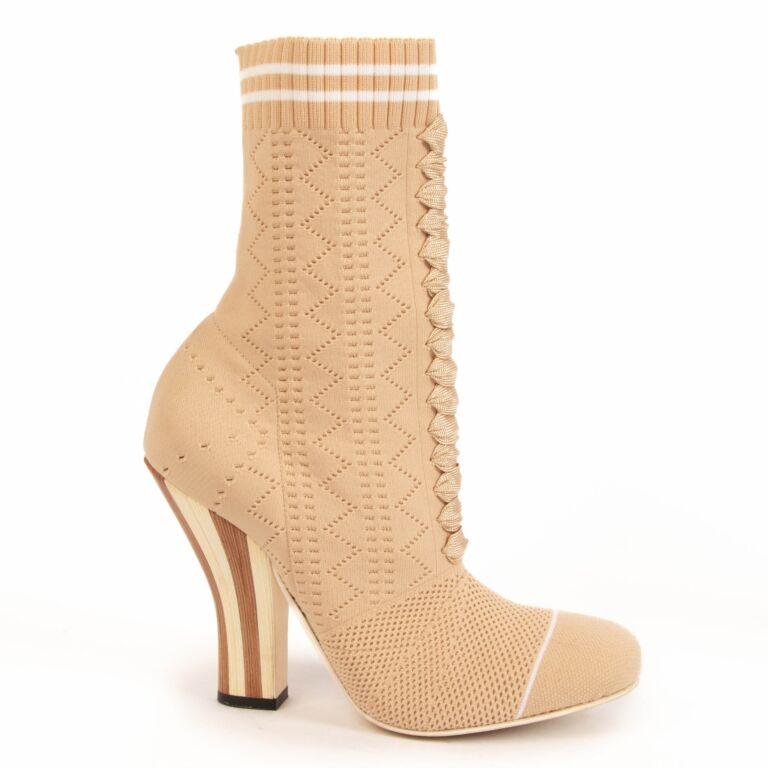 Fendi Nude Sock Boots size 37 Labellov Buy and Sell