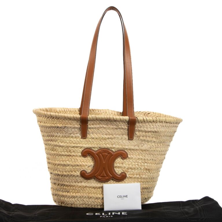 Celine Tan Medium Triomphe Classic Panier Bag ○ Labellov