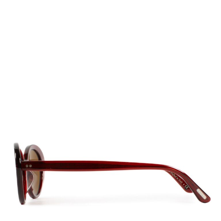 Oliver Peoples x The Row Parquet Red Acetate Sunglasses