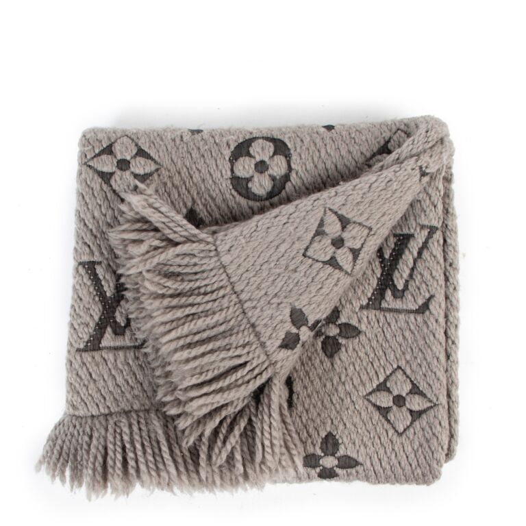 Louis Vuitton My Monogram Eclipse Scarf, Grey, * Inventory Confirmation Required