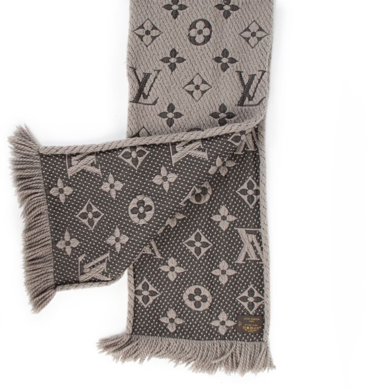 Louis Vuitton My Monogram Eclipse Scarf Grey Wool