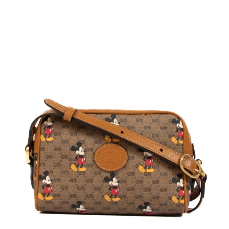 Gucci x Disney Vintage GG Supreme Mickey Mouse Shoulder Bag