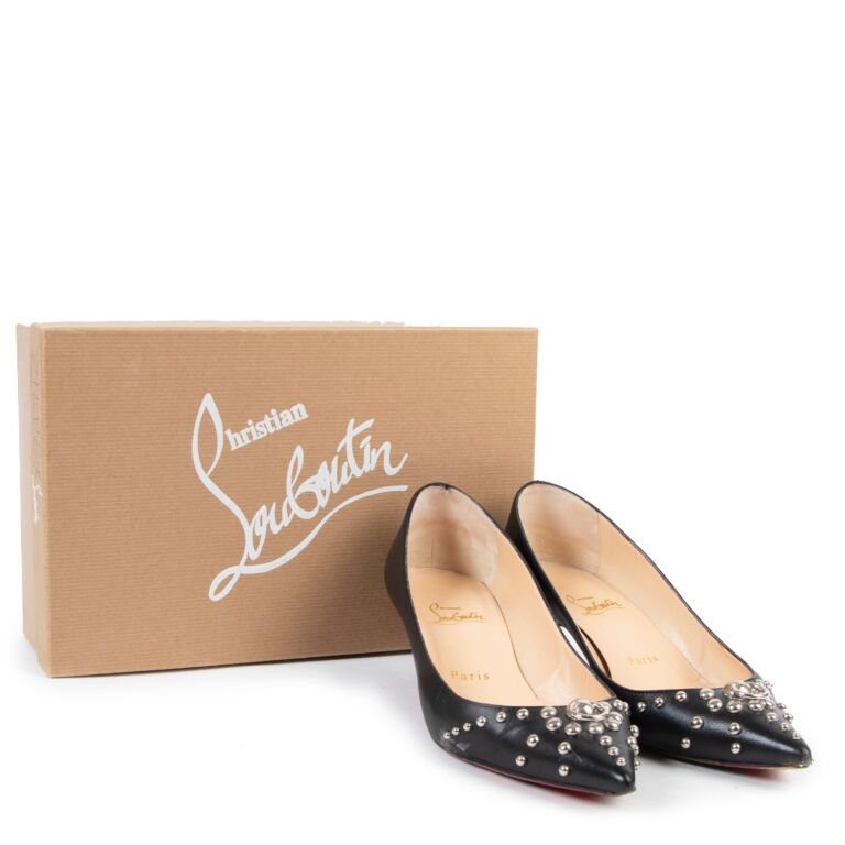 Christian Louboutin Black Low Heeled Pumps Size 38 Labellov Buy and Sell Authentic Luxury