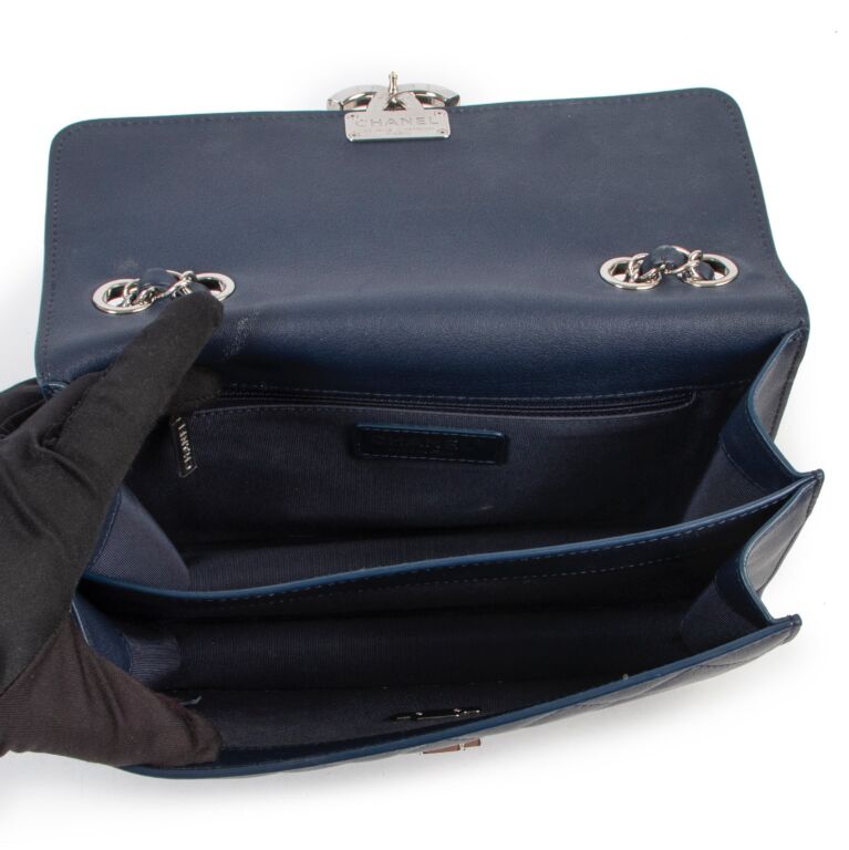 Chanel Dark Blue Mini Urban Companion Flap Bag ○ Labellov