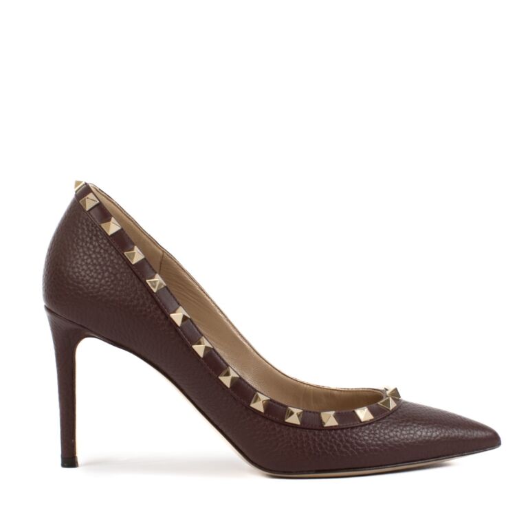 Burgundy sale valentino shoes