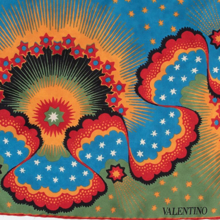 Valentino Multicolor Foulard Print Coat