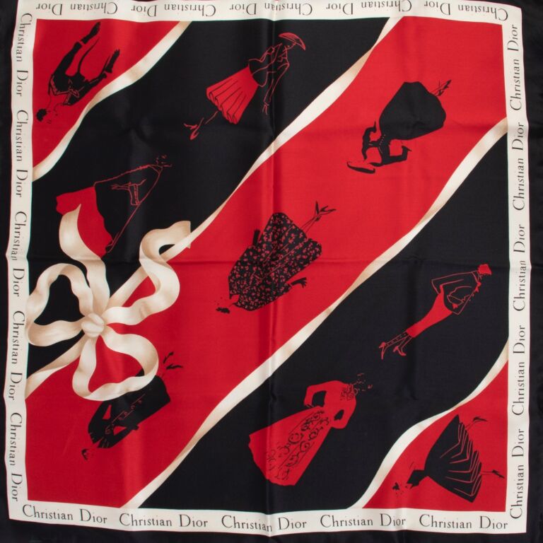 Dior red scarf hotsell