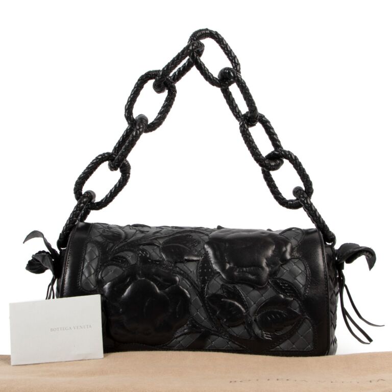 Bottega Veneta Black Sienna Floral Applique Limited Edition Top