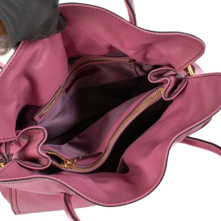 Valentino Garavani Purple Leather Top Handle Bag ○ Labellov