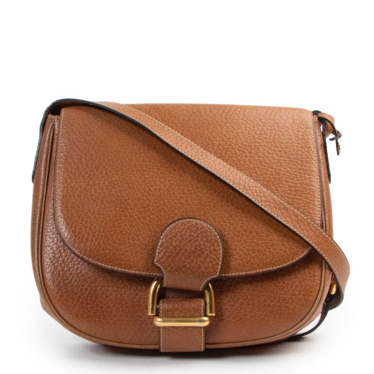Delvaux Cognac Crossbody Bag ○ Labellov ○ Buy and Sell Authentic
