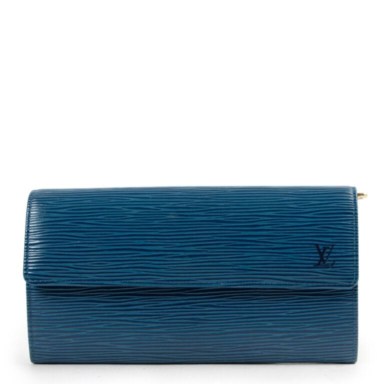 Louis Vuitton - Authenticated Wallet - Leather Blue Plain for Women, Good Condition