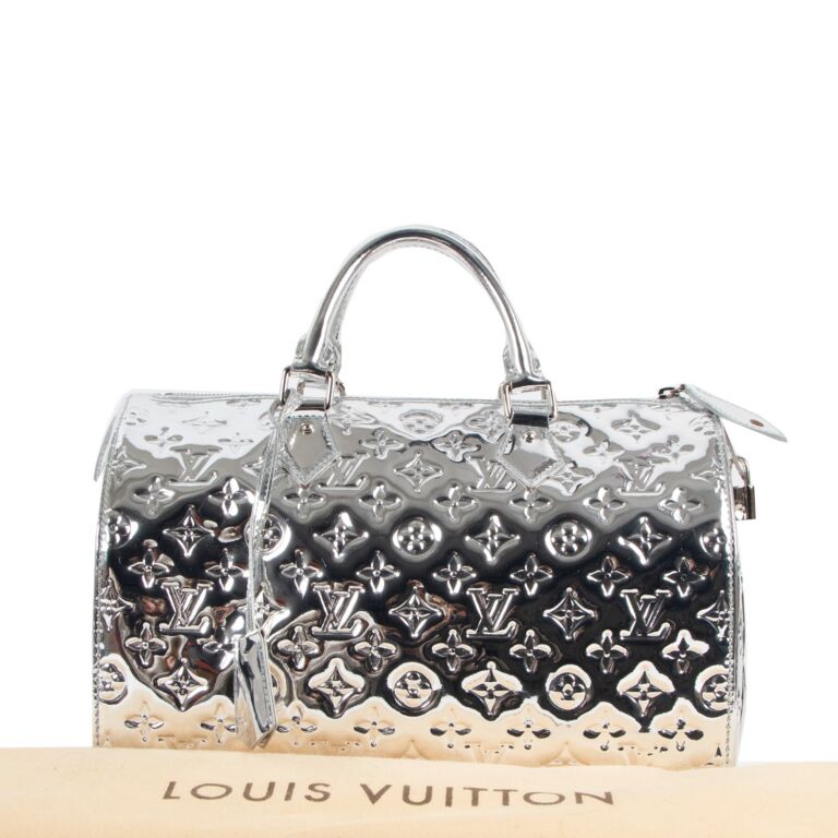 Louis Vuitton Speedy 35 Silver Monogram Miroir Vinyl ○ Labellov ○ Buy and  Sell Authentic Luxury