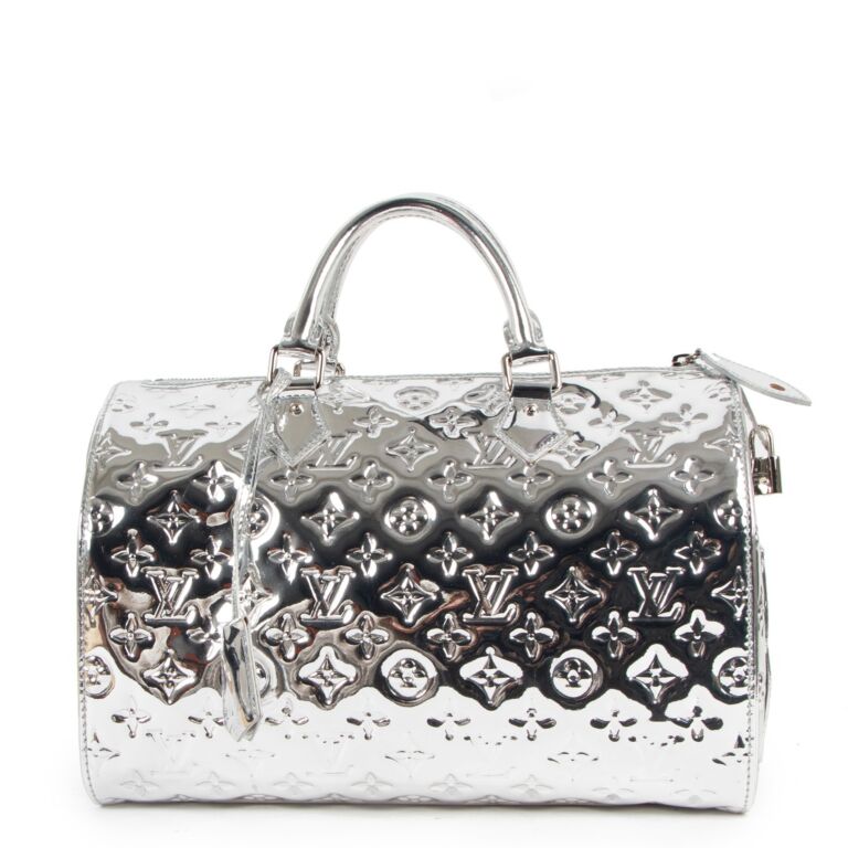 A SILVER MONOGRAM VERNIS SPEEDY MIRROR BAG