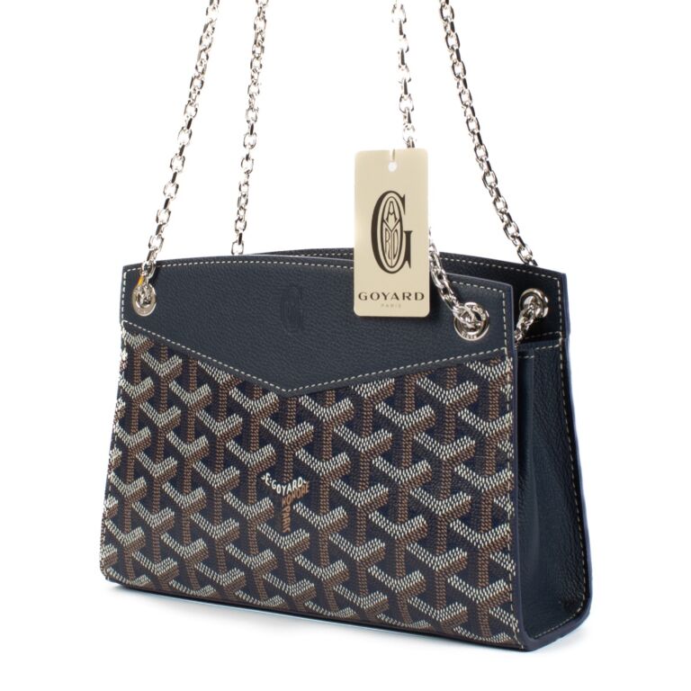 Goyard Navy Blue Rouette Structuré Mini Bag ○ Labellov