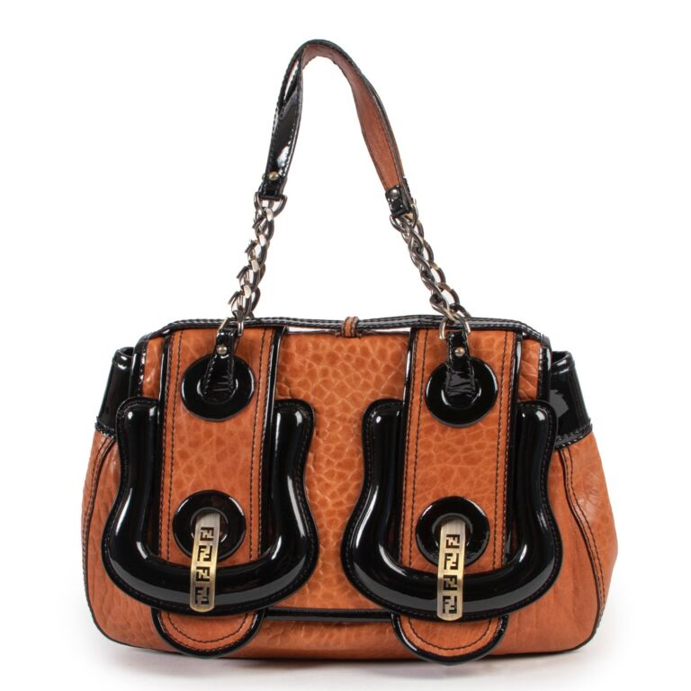 Fendi Brown And Black B Bag Labellov Buy and Sell Authentic