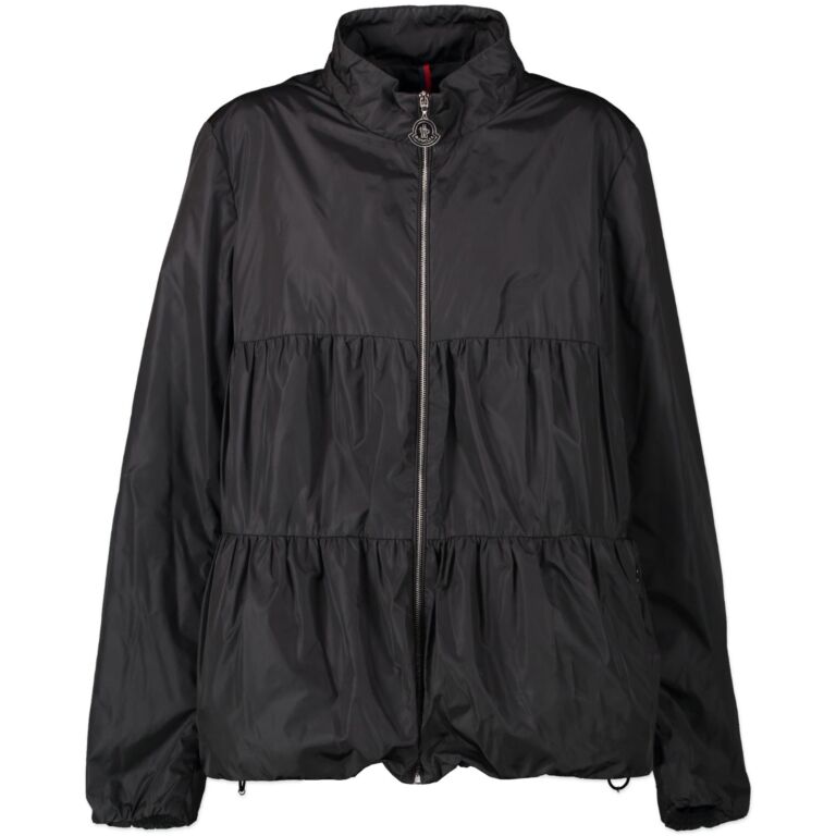 Moncler Black Raincoat Jacket Size 4 Labellov Buy and Sell Authentic Luxury