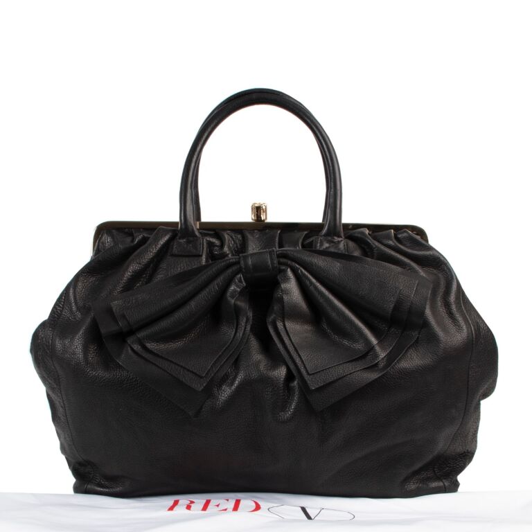 Red Valentino Black Top Handle Bag Labellov Buy and Sell Authentic Luxury