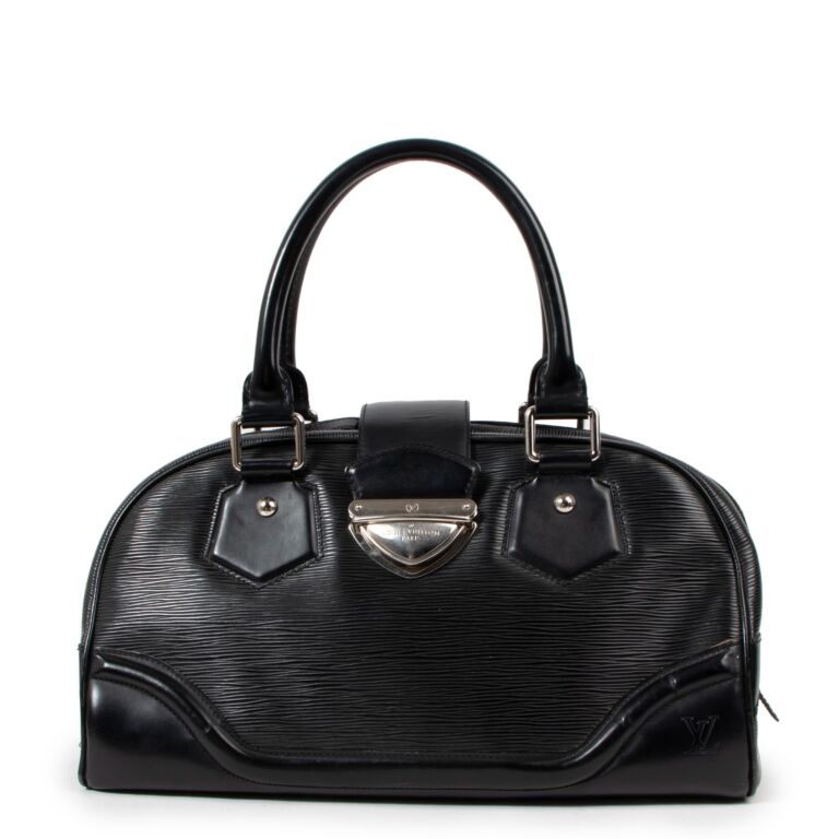 Louis Vuitton Black Epi Sac Montaigne Leather ref.433739 - Joli Closet