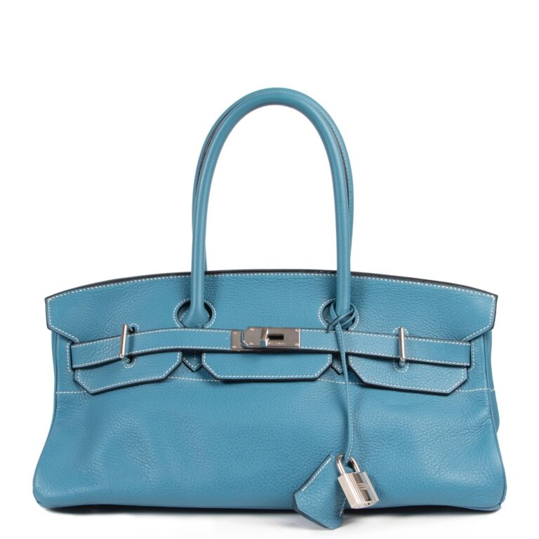 Hermès JPG Shoulder Birkin 42 Blue Jean Togo PHW ○ Labellov ○ Buy and Sell  Authentic Luxury