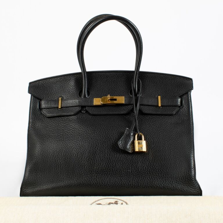 エルメス　ホォンティーヌ ブラック　35 So Black Hermès Birkin 35 with Ruthenium Hardware – Luxury
