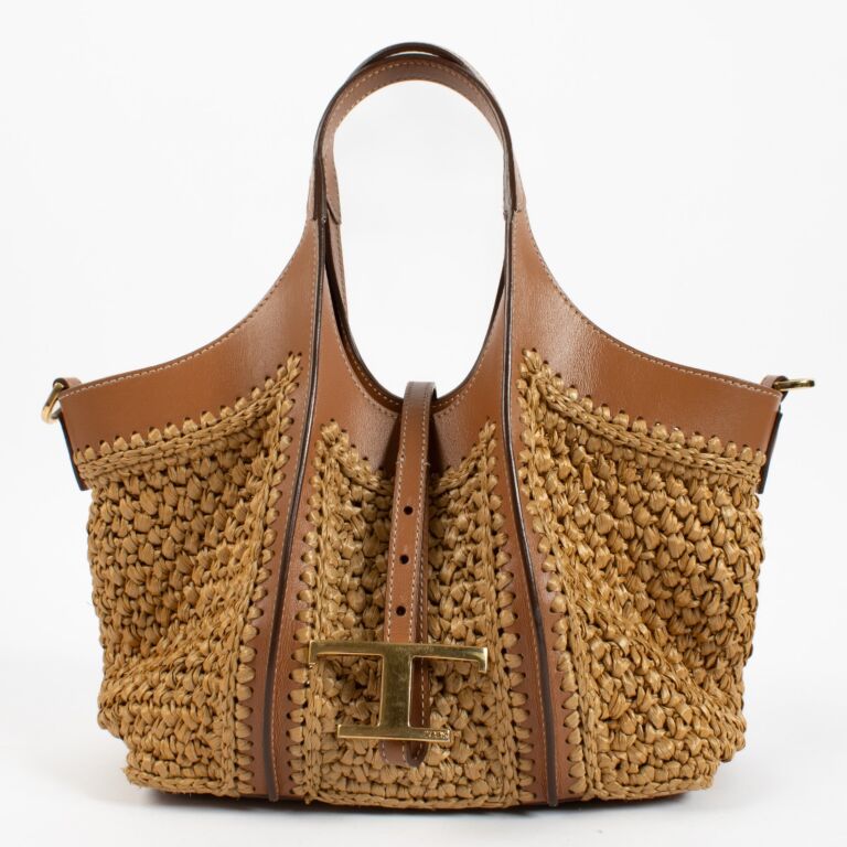 【送料&関税込】Tod's Tote Bag In Raffia And Leather Tod'S T Timeless Shopping Bag Medium Raffia Basket | eBay