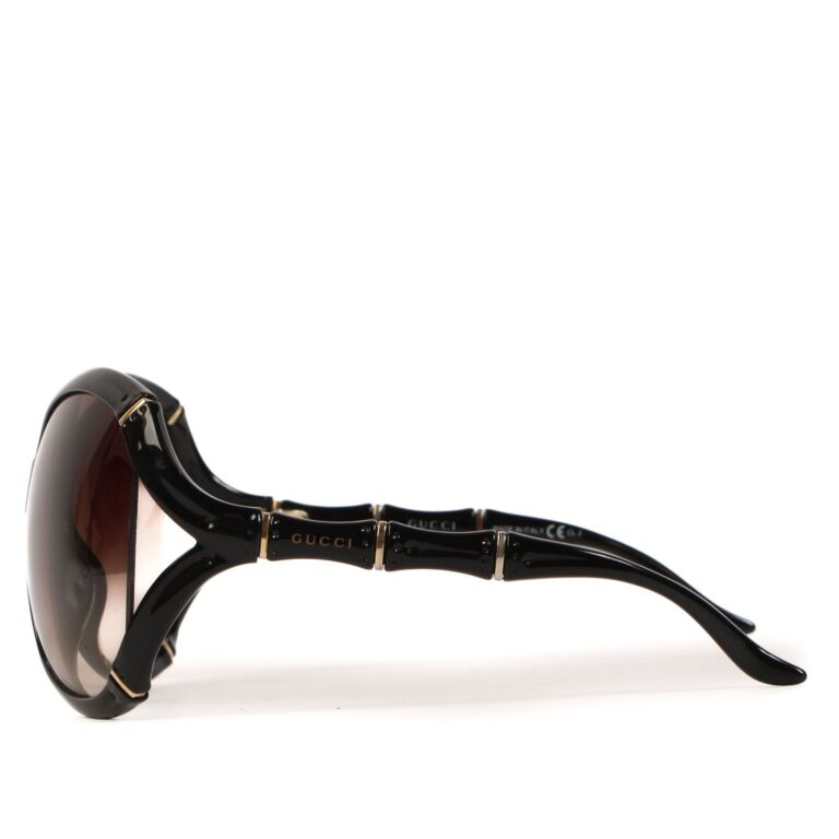 Gucci GG3509 Black Bamboo Sunglasses Labellov Buy and Sell