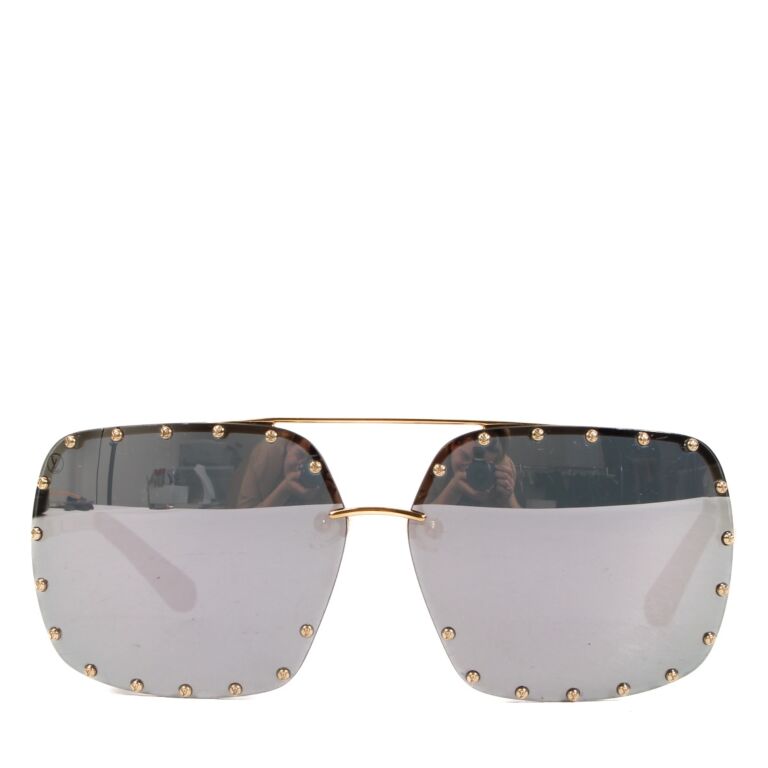 Louis Vuitton Silver Party Square Glasses Labellov Buy and