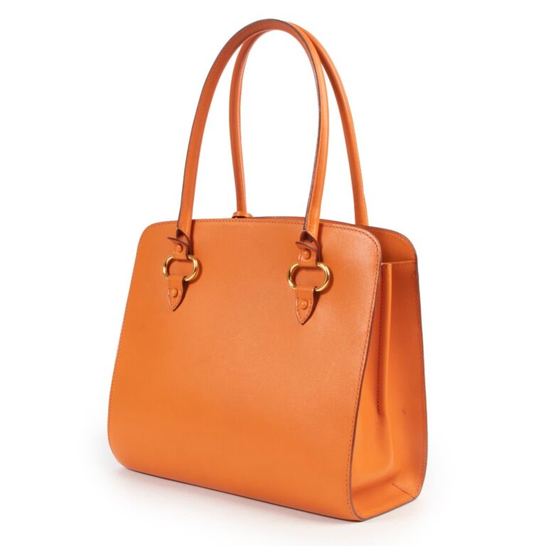 Delvaux Orange Shoulder Bag Labellov Buy and Sell Authentic