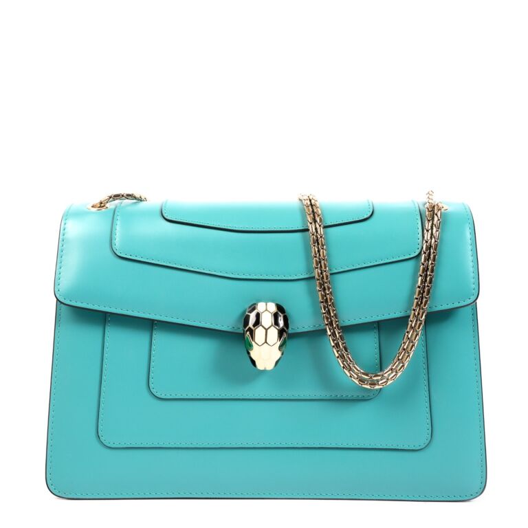 Bulgari Turquoise Serpenti Forever Shoulder Bag Labellov Buy and Sell Authentic Luxury