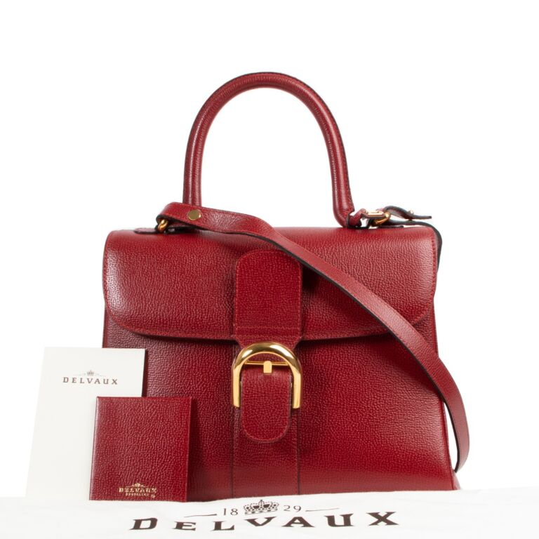 Delvaux Burgundy Brillant MM Labellov Buy and Sell Authentic Luxury