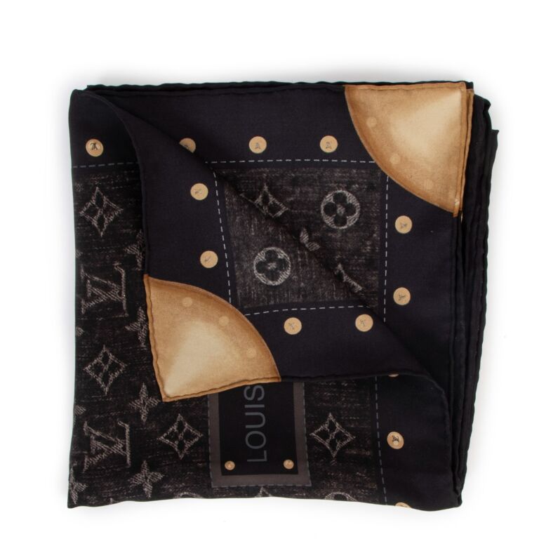 Louis Vuitton Studdy Denim Monogram Silk Scarf ○ Labellov ○ Buy and Sell  Authentic Luxury