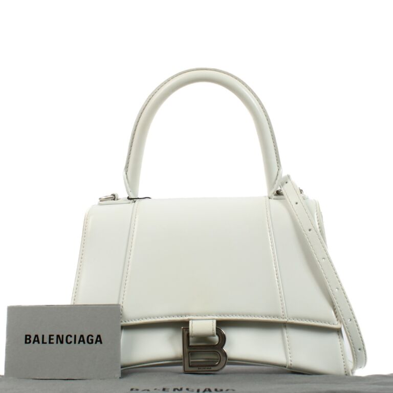 Balenciaga White Hourglass Small Bag ○ Labellov ○ Buy and Sell