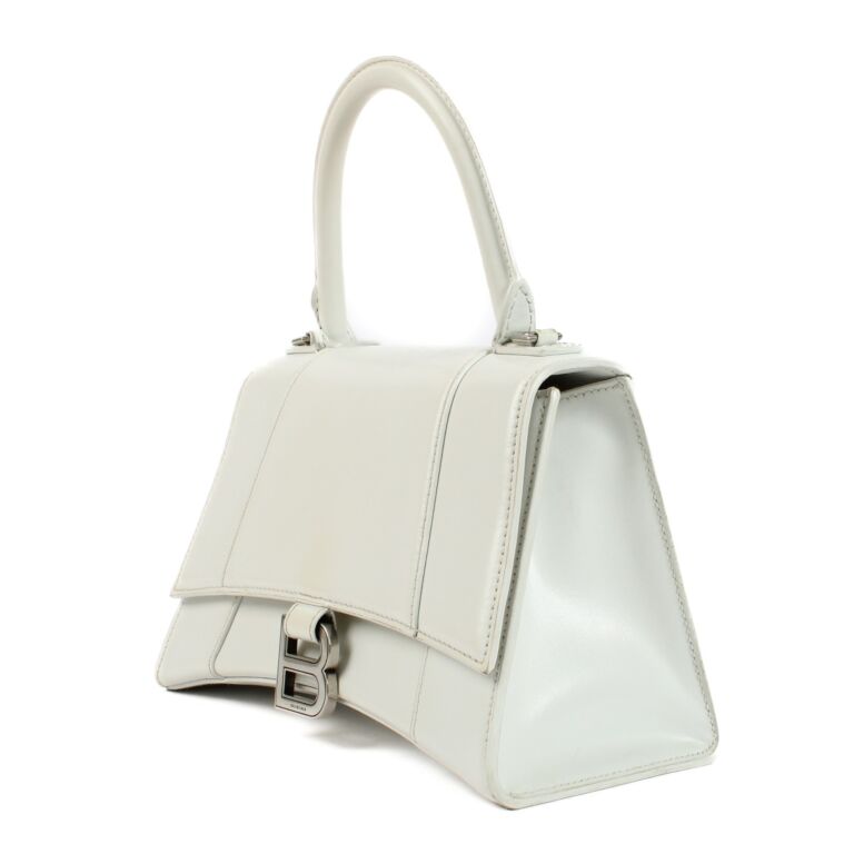 Balenciaga White Hourglass Small Top Handle Bag ○ Labellov ○ Buy
