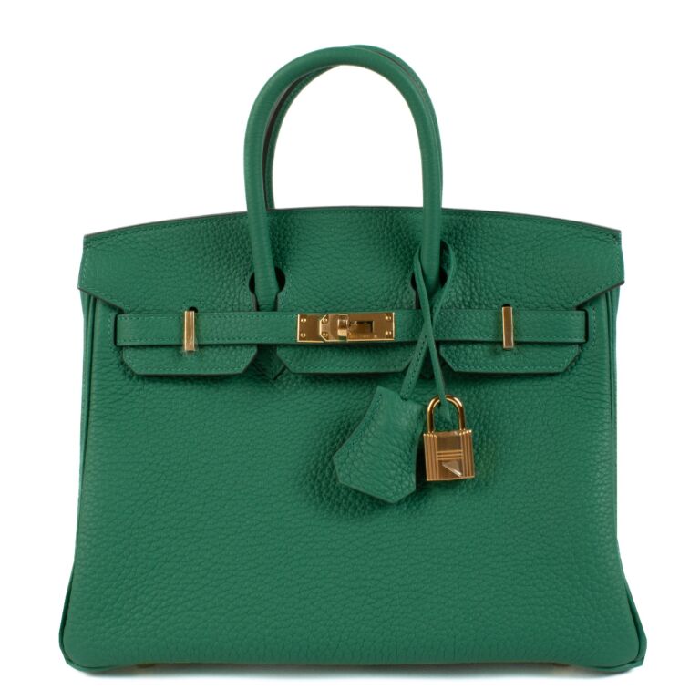Hermes Birkin 25 Togo Vert Vertigo GHW Labellov Buy and Sell Authentic Luxury