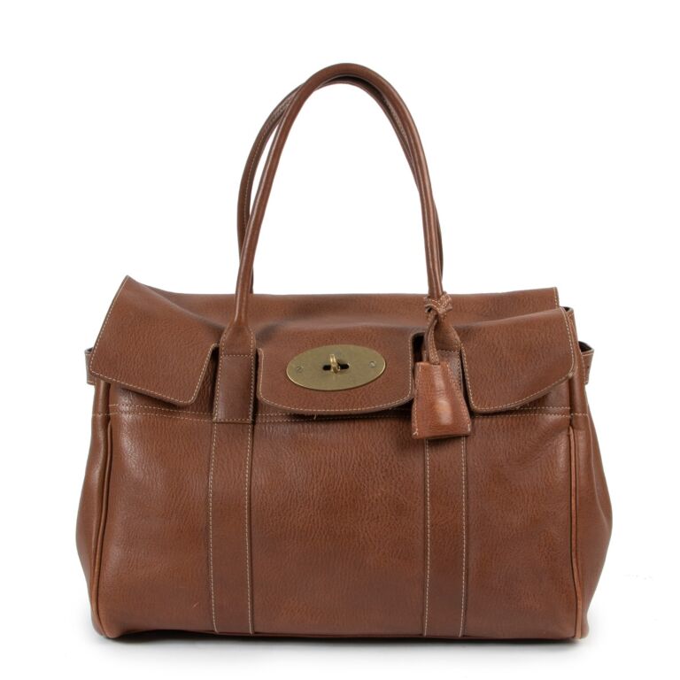 【関税&送料込】Mulberry Leather Shoulder Bag With Logo Mulberry Brown Bayswater Shoulder Bag ○ Labellov ○ Buy and