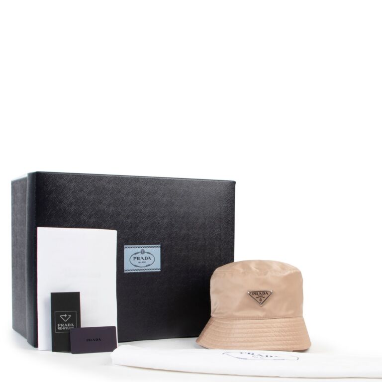 Prada Re-Nylon Shell Bucket Hat Medium at 1stDibs