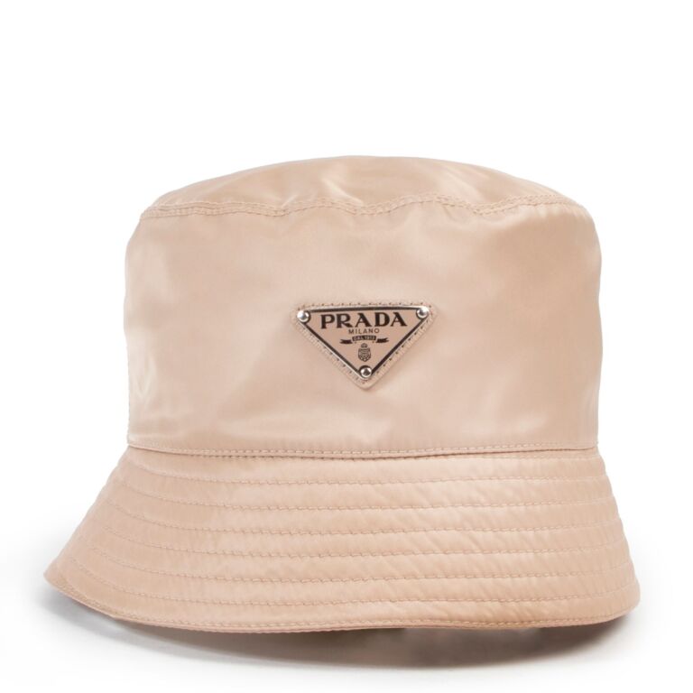 Prada Re Nylon Bucket Hat Cameo Beige Size M Labellov Buy