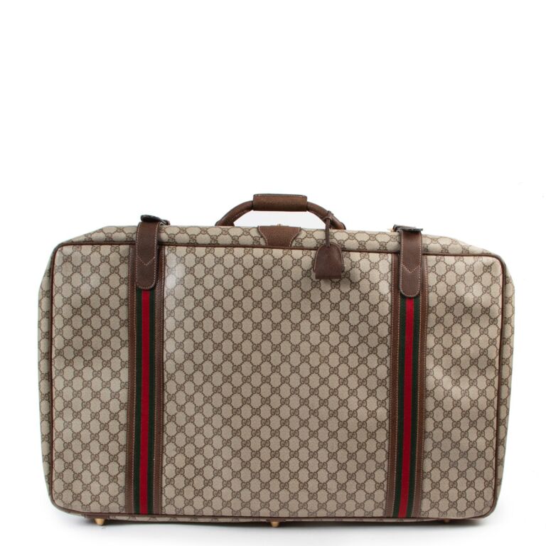 Gucci Ophidia GG Medium Carry-On Duffle GG Supreme Canvas Web Stripe