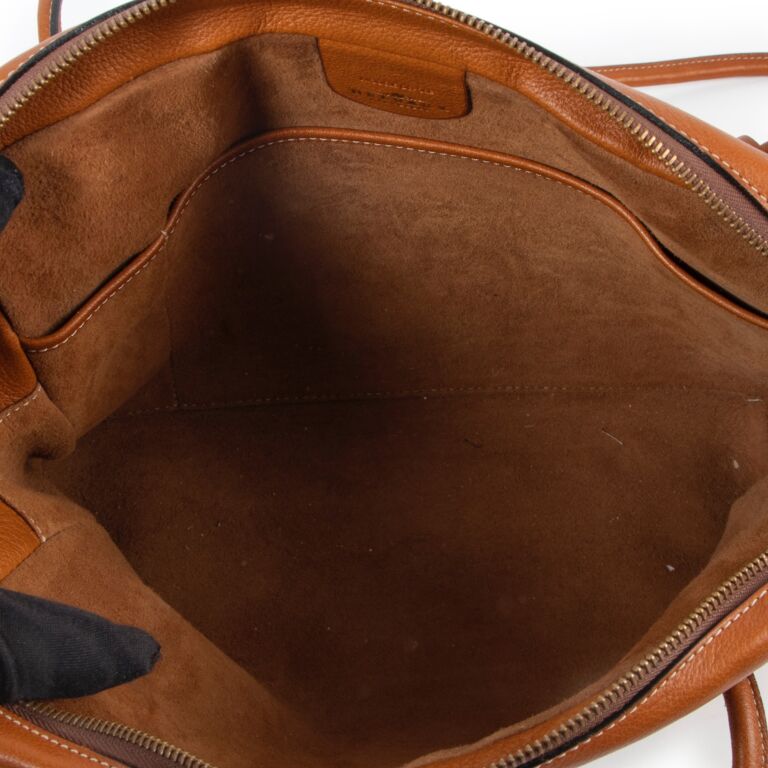 Delvaux Cognac Givry Shoulder Bag ○ Labellov ○ Buy and Sell