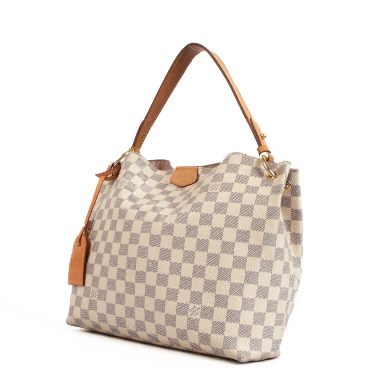 Louis Vuitton Graceful Damier Azur Hobo Shoulder Bag