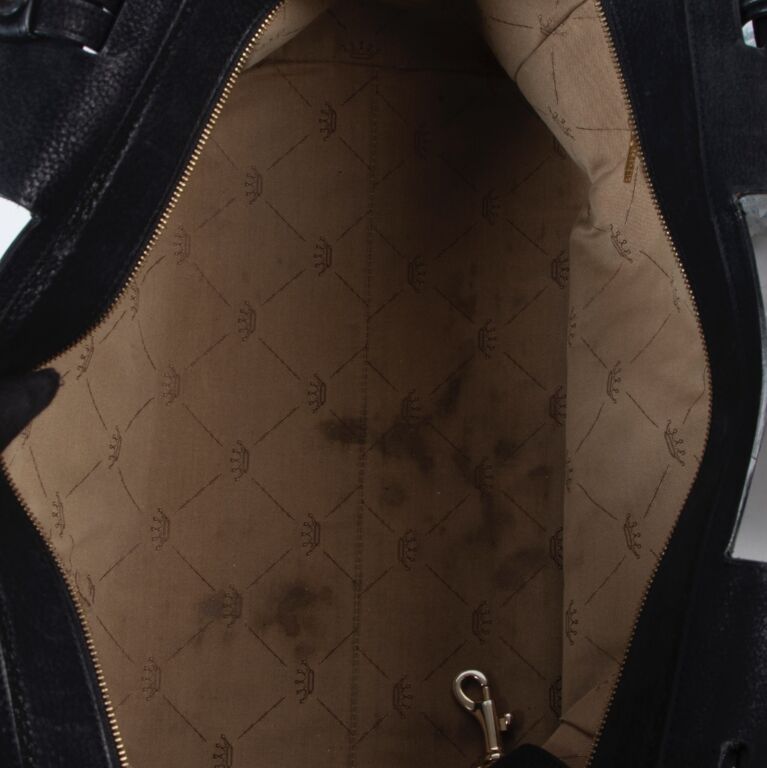 Delvaux Black Nubuck Benjamin Shoulder Bag ○ Labellov