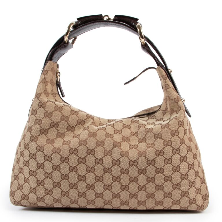 Gucci Monogram Horsebit Shoulder Bag Labellov Buy and Sell Authentic Luxury