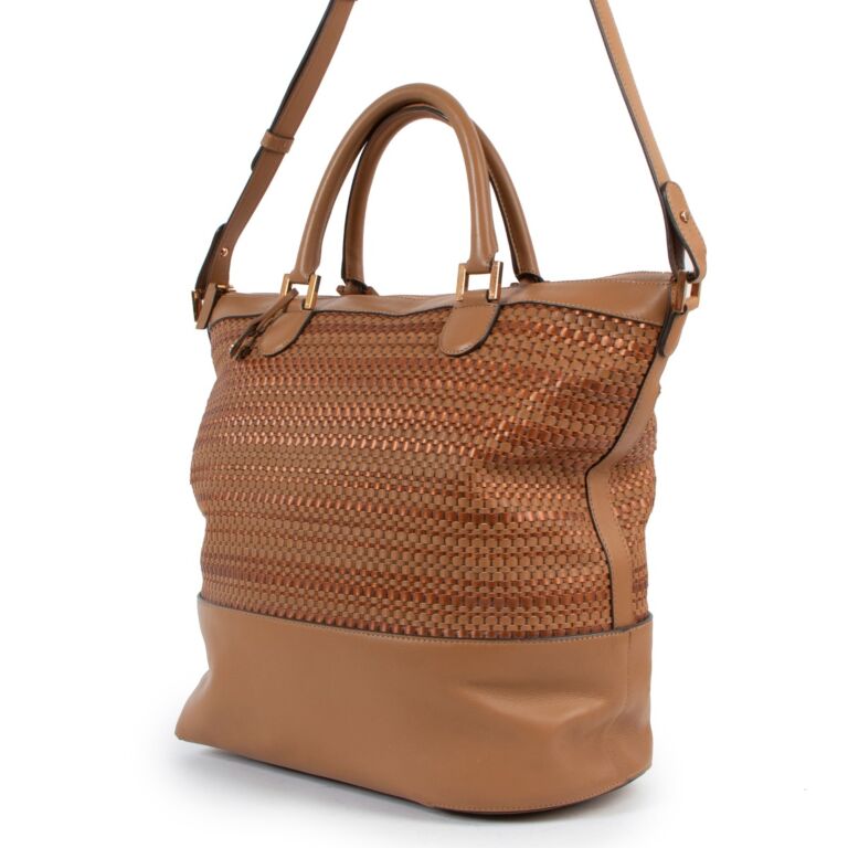 Delvaux Every D Tote Toile de Cuir Panier V g tal Labellov